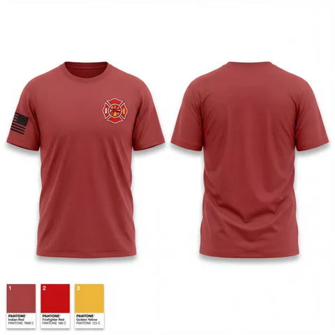 Old School Cotton Feel Shirt, Red Lick VFD, Fire Department, Teamtime, Team time, sublimation, custom sports apparel, team uniforms, spirit wear, spiritwear, sports uniforms, custom shirts, team store, custom team store, fundraiser sports, apparel fundraiser