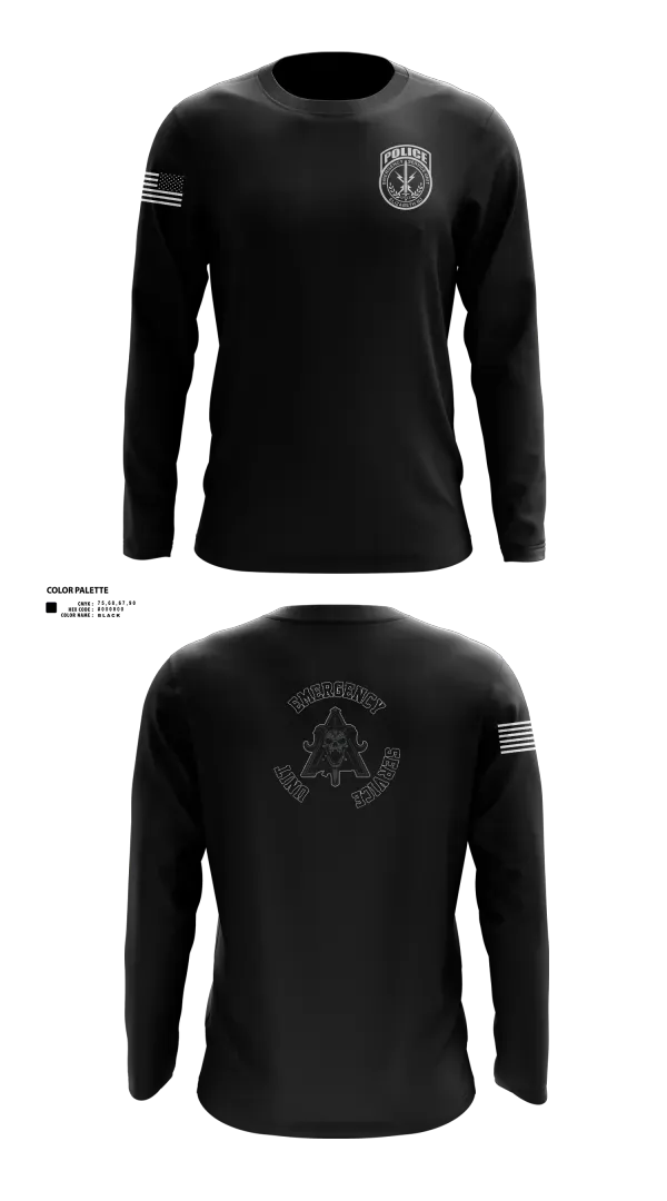 Long Sleeve Performance Shirt, Emergency Service Unit, Police, Teamtime, Team time, sublimation, custom sports apparel, team uniforms, spirit wear, spiritwear, sports uniforms, custom shirts, team store, custom team store, fundraiser sports, apparel fundraiser