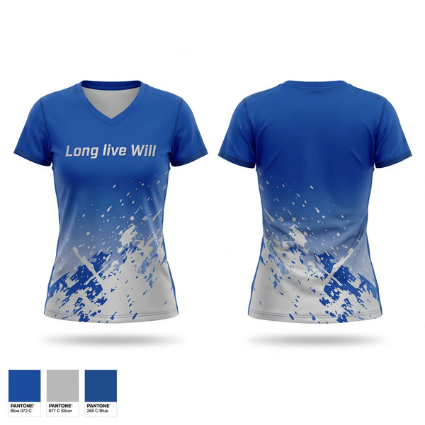 Womens Short Sleeve Vneck Shirt, Long live Will, Men's Basketball, Teamtime, Team time, sublimation, custom sports apparel, team uniforms, spirit wear, spiritwear, sports uniforms, custom shirts, team store, custom team store, fundraiser sports, apparel fundraiser