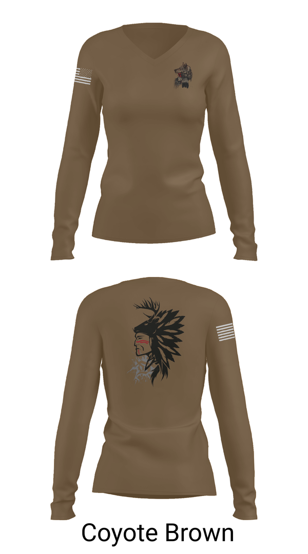 Womens Long Sleeve Vneck Shirt, 101st airborne 1-327, Army, Teamtime, Team time, sublimation, custom sports apparel, team uniforms, spirit wear, spiritwear, sports uniforms, custom shirts, team store, custom team store, fundraiser sports, apparel fundraiser