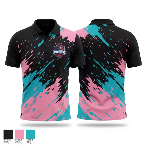 Short Sleeve Performance Polo, Alabama Warriors, Men's Basketball, Teamtime, Team time, sublimation, custom sports apparel, team uniforms, spirit wear, spiritwear, sports uniforms, custom shirts, team store, custom team store, fundraiser sports, apparel fundraiser