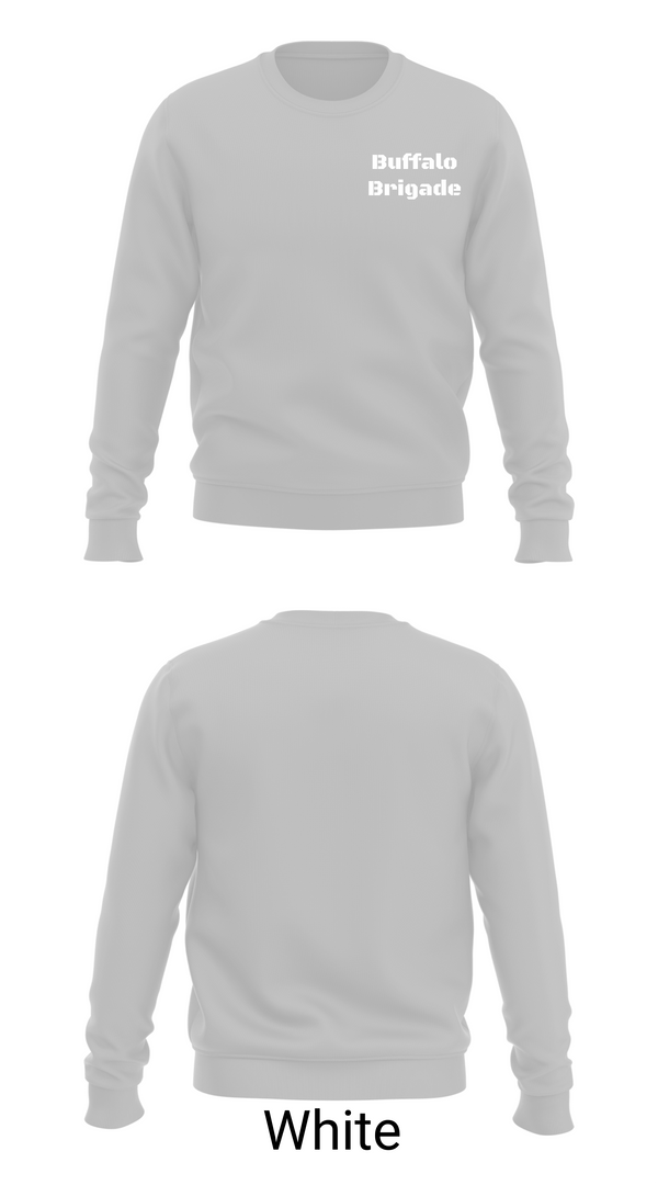 Crew Neck Sweatshirt, Buffalo Brigade, Army, Teamtime, Team time, sublimation, custom sports apparel, team uniforms, spirit wear, spiritwear, sports uniforms, custom shirts, team store, custom team store, fundraiser sports, apparel fundraiser