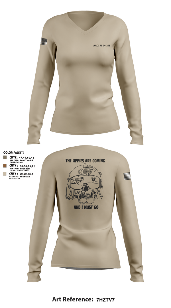 Women's Long Sleeve Vneck Shirt, 42D FRSDAACC, Army, Teamtime, Team time, sublimation, custom sports apparel, team uniforms, spirit wear, spiritwear, sports uniforms, custom shirts, team store, custom team store, fundraiser sports, apparel fundraiser