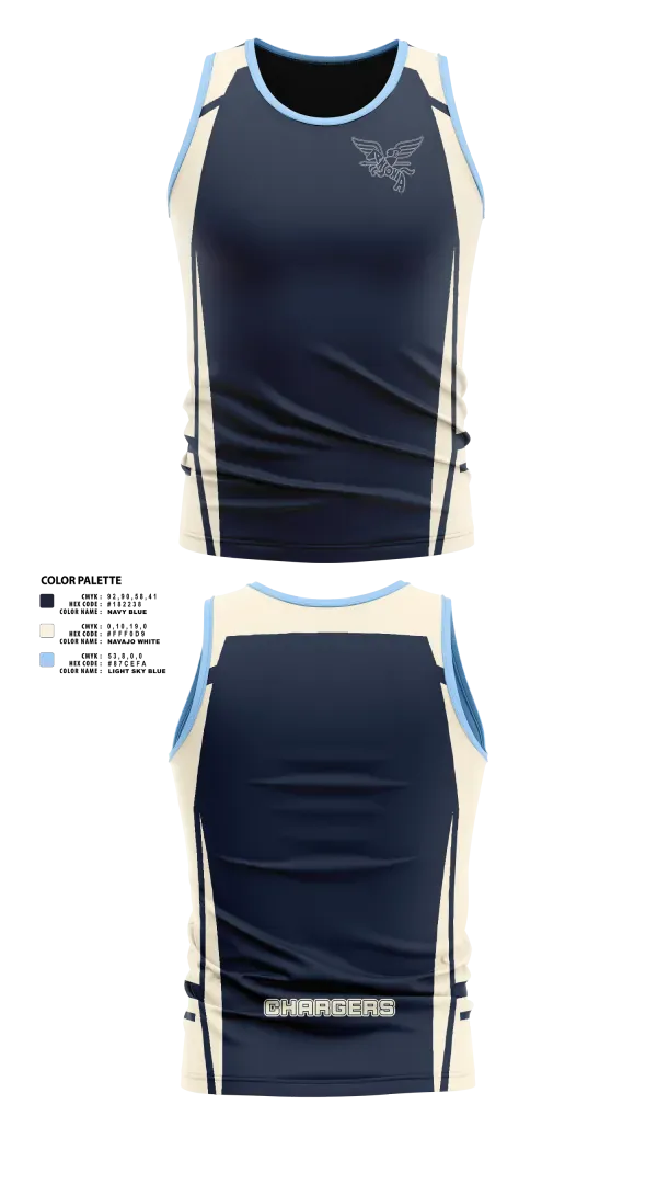 Tank Top, Ansonia Chargers, Track & Field, Teamtime, Team time, sublimation, custom sports apparel, team uniforms, spirit wear, spiritwear, sports uniforms, custom shirts, team store, custom team store, fundraiser sports, apparel fundraiser