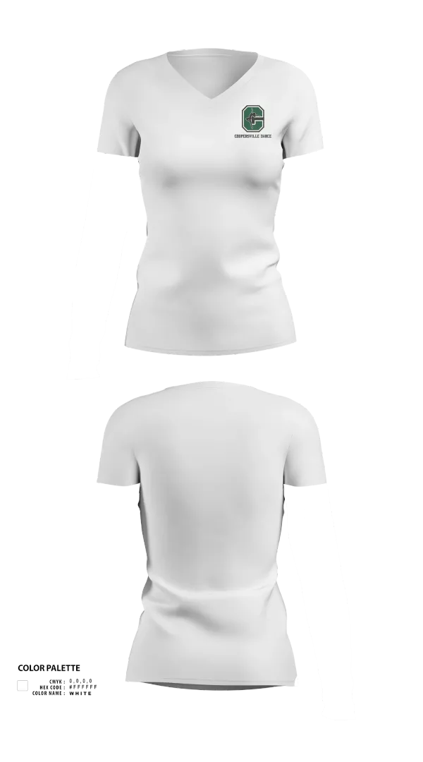 Womens Short Sleeve Vneck Shirt, Coopersville Dance Team, Spirit Store, Teamtime, Team time, sublimation, custom sports apparel, team uniforms, spirit wear, spiritwear, sports uniforms, custom shirts, team store, custom team store, fundraiser sports, apparel fundraiser