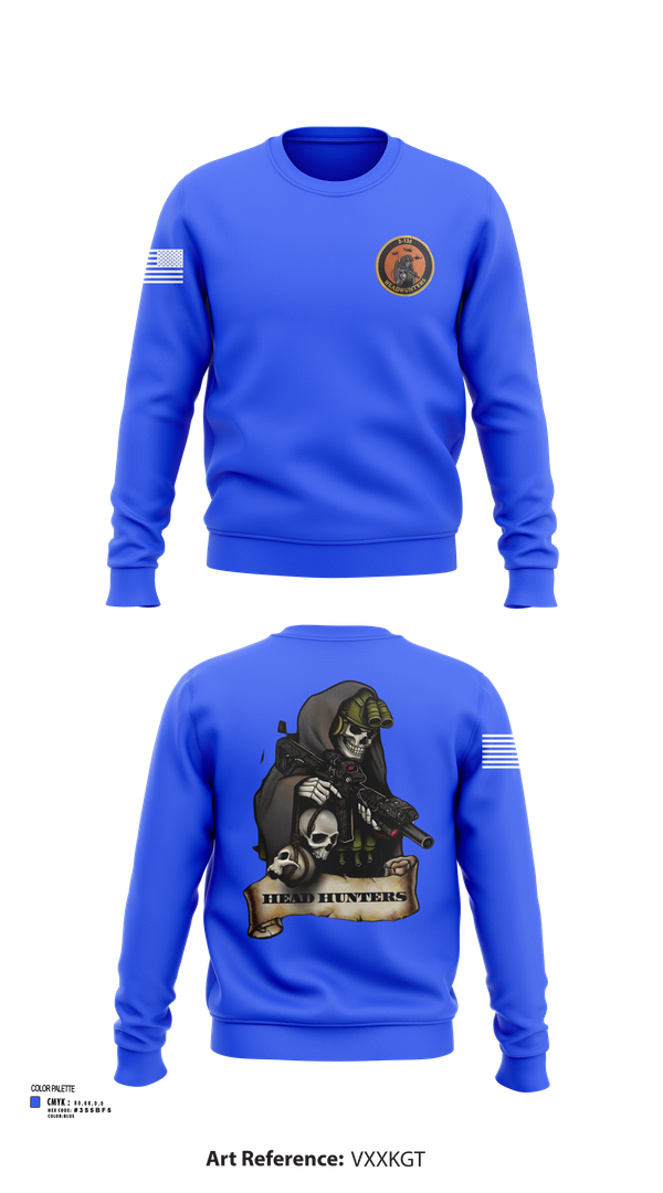 Crew Neck Sweatshirt, HHC 2-135th AVN REG, , Teamtime, Team time, sublimation, custom sports apparel, team uniforms, spirit wear, spiritwear, sports uniforms, custom shirts, team store, custom team store, fundraiser sports, apparel fundraiser