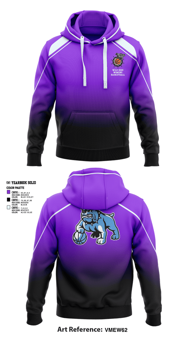 Hoodie, wild dogs, Women's Basketball, Teamtime, Team time, sublimation, custom sports apparel, team uniforms, spirit wear, spiritwear, sports uniforms, custom shirts, team store, custom team store, fundraiser sports, apparel fundraiser