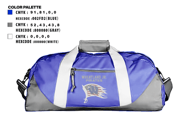 Duffle Bag, Wheatland youth football and cheer, Football, Teamtime, Team time, sublimation, custom sports apparel, team uniforms, spirit wear, spiritwear, sports uniforms, custom shirts, team store, custom team store, fundraiser sports, apparel fundraiser