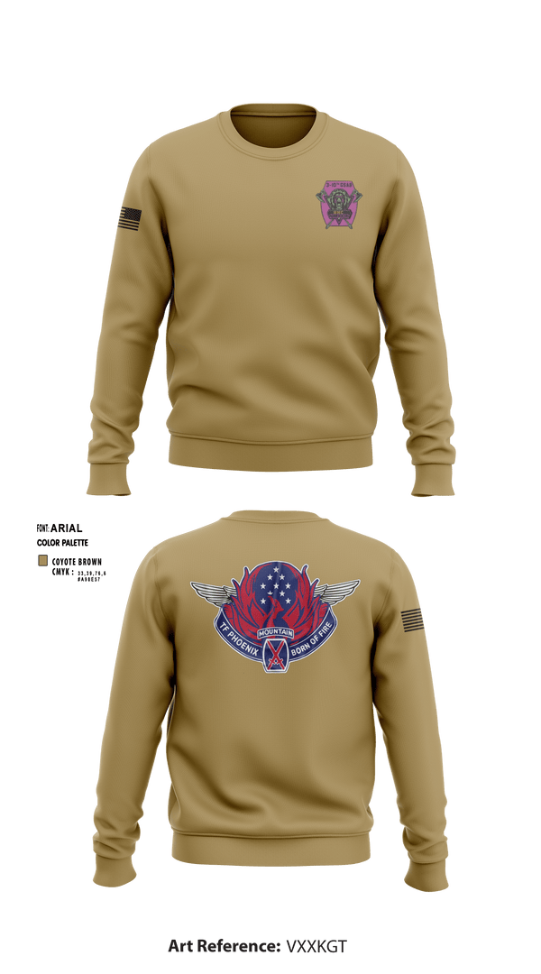 Crew Neck Sweatshirt, HHC 3-10 GSAB, Army, Teamtime, Team time, sublimation, custom sports apparel, team uniforms, spirit wear, spiritwear, sports uniforms, custom shirts, team store, custom team store, fundraiser sports, apparel fundraiser
