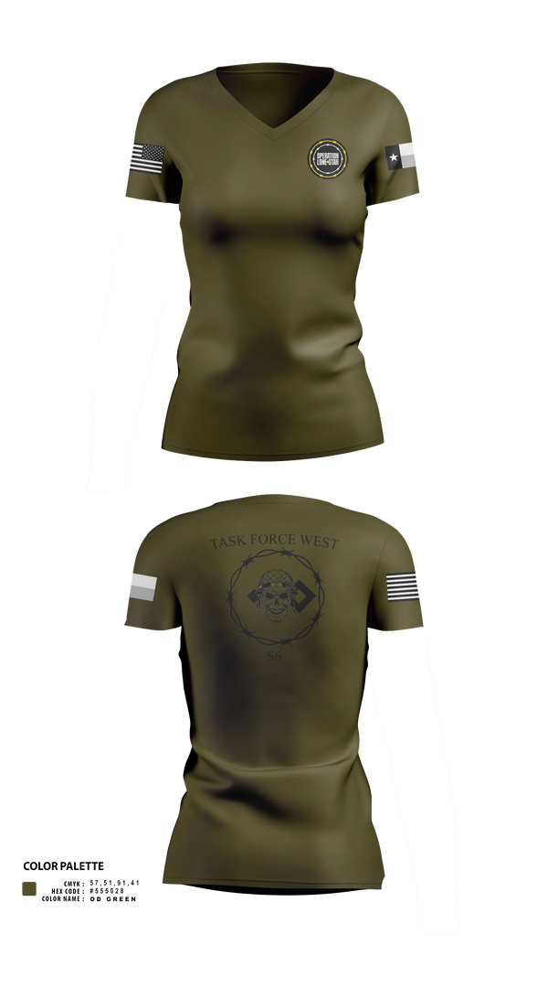 Women's Short Sleeve Vneck Shirt, , National Guard, Teamtime, Team time, sublimation, custom sports apparel, team uniforms, spirit wear, spiritwear, sports uniforms, custom shirts, team store, custom team store, fundraiser sports, apparel fundraiser