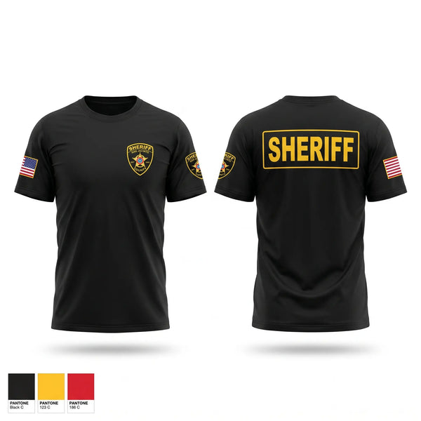 Old School Cotton Feel Shirt, San Jacinto County Sheriff's Office, Police, Teamtime, Team time, sublimation, custom sports apparel, team uniforms, spirit wear, spiritwear, sports uniforms, custom shirts, team store, custom team store, fundraiser sports, apparel fundraiser