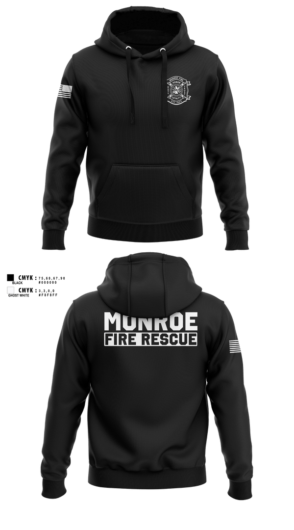Hoodie, Monroe Fire Rescue, Fire Department, Teamtime, Team time, sublimation, custom sports apparel, team uniforms, spirit wear, spiritwear, sports uniforms, custom shirts, team store, custom team store, fundraiser sports, apparel fundraiser