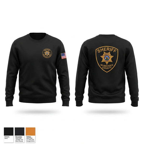 Crew Neck Sweatshirt, Muskogee county sheriff, Police, Teamtime, Team time, sublimation, custom sports apparel, team uniforms, spirit wear, spiritwear, sports uniforms, custom shirts, team store, custom team store, fundraiser sports, apparel fundraiser