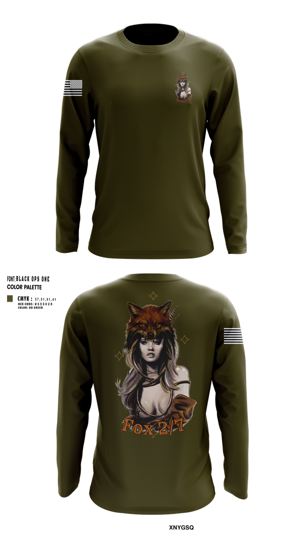 Long Sleeve Performance Shirt, Fox 2/7, Marines, Teamtime, Team time, sublimation, custom sports apparel, team uniforms, spirit wear, spiritwear, sports uniforms, custom shirts, team store, custom team store, fundraiser sports, apparel fundraiser