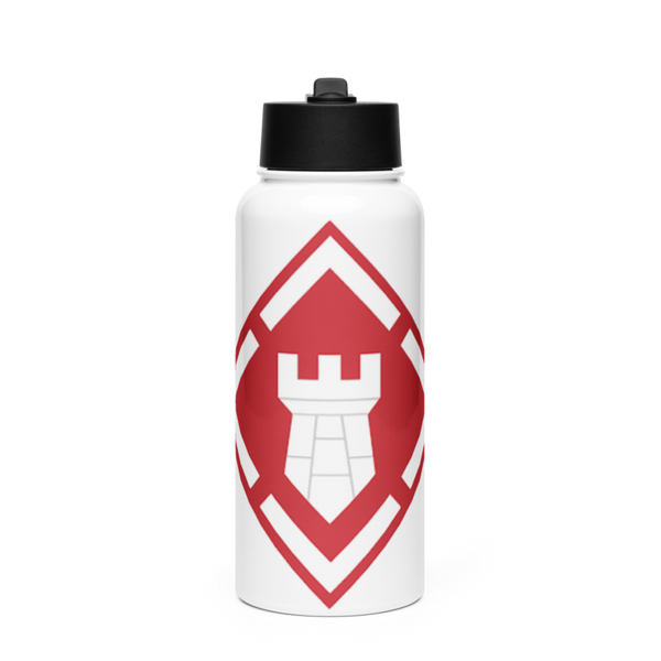 20th Engineer Brigade 13540716 Stainless Steel Water Bottle with a Straw Lid
