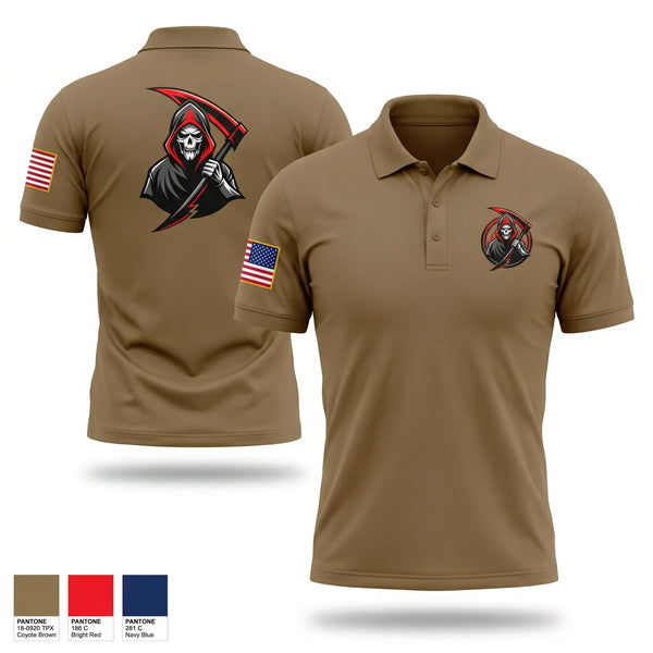 Short Sleeve Performance Polo, Reaper Platoon, Army, Teamtime, Team time, sublimation, custom sports apparel, team uniforms, spirit wear, spiritwear, sports uniforms, custom shirts, team store, custom team store, fundraiser sports, apparel fundraiser