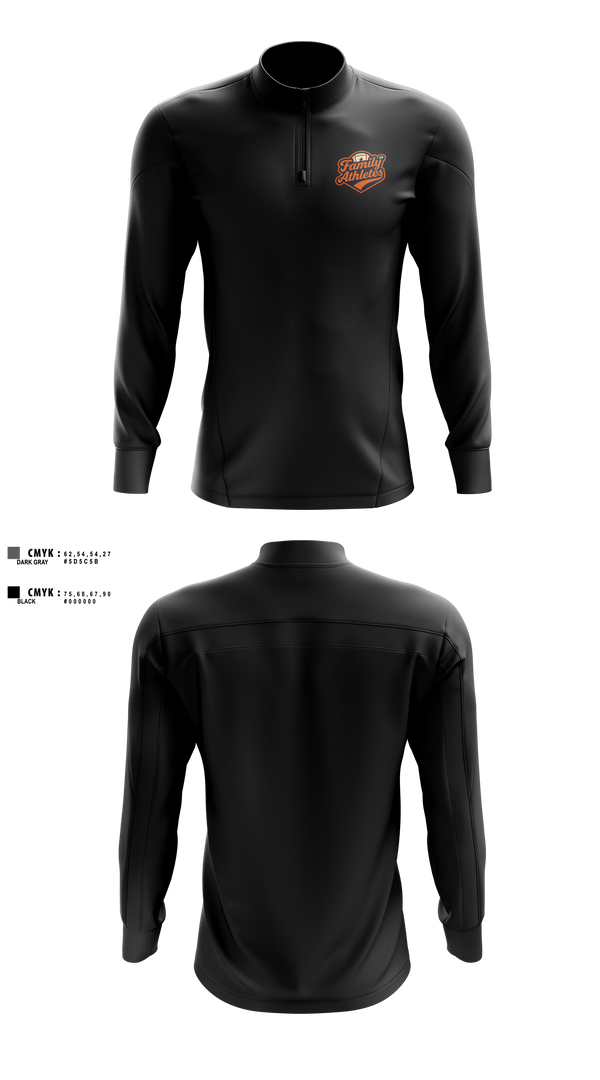 Quarter Zip Jacket, Family Of Athletes, , Teamtime, Team time, sublimation, custom sports apparel, team uniforms, spirit wear, spiritwear, sports uniforms, custom shirts, team store, custom team store, fundraiser sports, apparel fundraiser