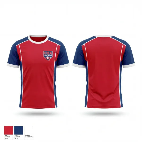 Short Sleeve Performance Shirt, USA Softball of Alaska, Softball, Teamtime, Team time, sublimation, custom sports apparel, team uniforms, spirit wear, spiritwear, sports uniforms, custom shirts, team store, custom team store, fundraiser sports, apparel fundraiser