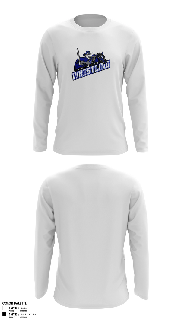Long Sleeve Performance Shirt, Trinity High School Wrestling, Wrestling, Teamtime, Team time, sublimation, custom sports apparel, team uniforms, spirit wear, spiritwear, sports uniforms, custom shirts, team store, custom team store, fundraiser sports, apparel fundraiser