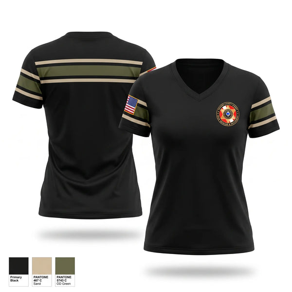Womens Short Sleeve Vneck Shirt, Mohave County Sheriff's Office, Police, Teamtime, Team time, sublimation, custom sports apparel, team uniforms, spirit wear, spiritwear, sports uniforms, custom shirts, team store, custom team store, fundraiser sports, apparel fundraiser
