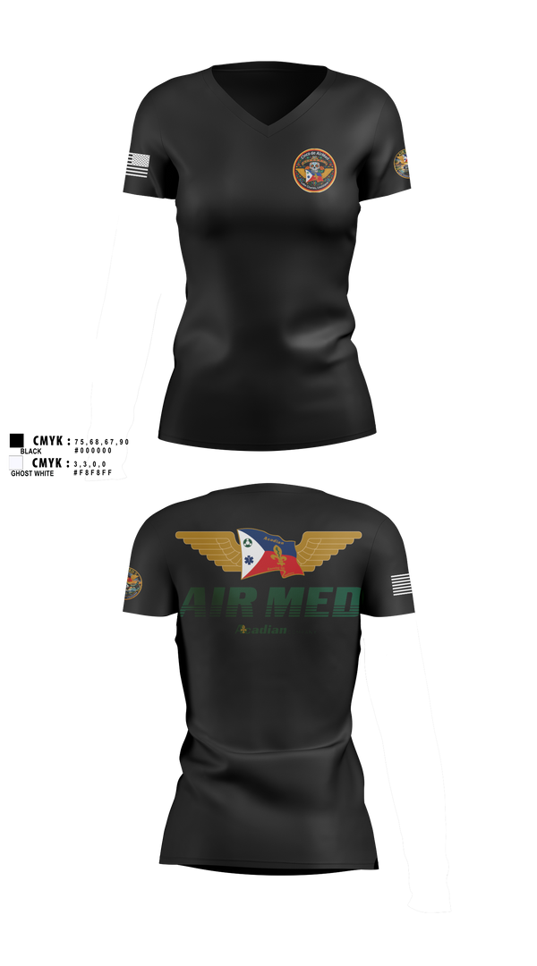 Womens Short Sleeve Vneck Shirt, Air Med 5, EMS/EMT, Teamtime, Team time, sublimation, custom sports apparel, team uniforms, spirit wear, spiritwear, sports uniforms, custom shirts, team store, custom team store, fundraiser sports, apparel fundraiser
