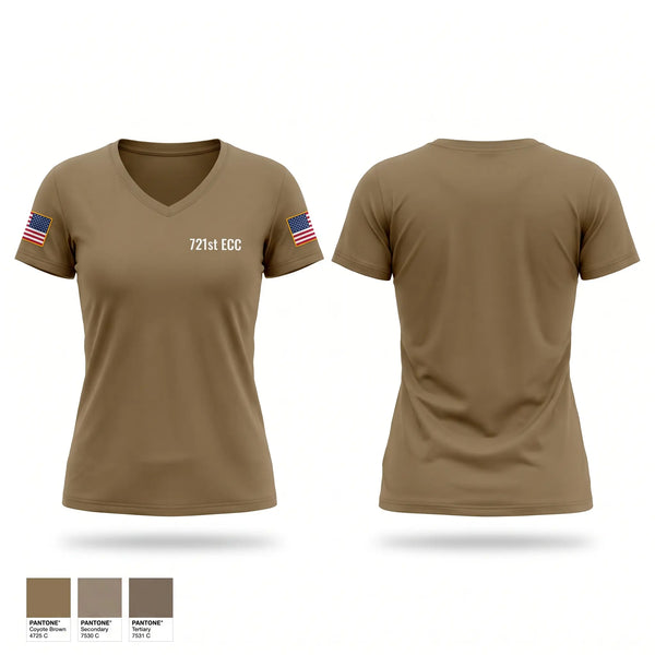 Womens Short Sleeve Vneck Shirt, 721st ECC, Army, Teamtime, Team time, sublimation, custom sports apparel, team uniforms, spirit wear, spiritwear, sports uniforms, custom shirts, team store, custom team store, fundraiser sports, apparel fundraiser