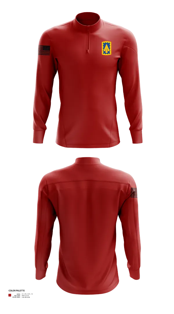 Quarter Zip Jacket, 108th Air Defense Artillery Brigade, Army, Teamtime, Team time, sublimation, custom sports apparel, team uniforms, spirit wear, spiritwear, sports uniforms, custom shirts, team store, custom team store, fundraiser sports, apparel fundraiser