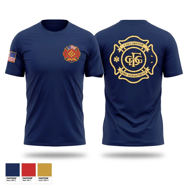 Short Sleeve Performance Shirt, Casa Grande Fire Department, Fire Department, Teamtime, Team time, sublimation, custom sports apparel, team uniforms, spirit wear, spiritwear, sports uniforms, custom shirts, team store, custom team store, fundraiser sports, apparel fundraiser
