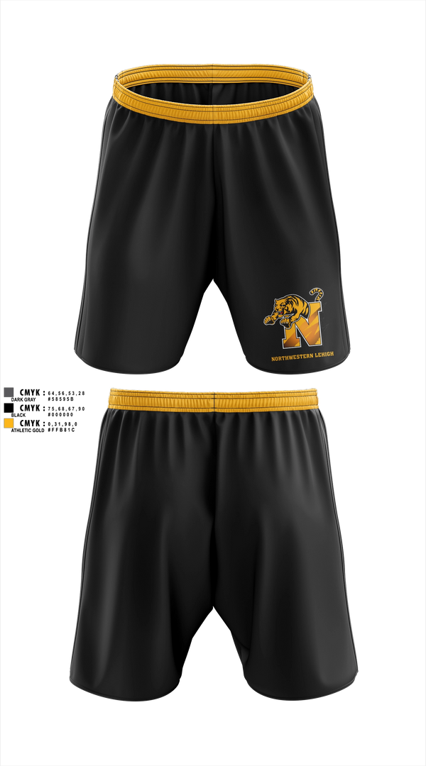 Athletic Shorts With Pockets, Northwestern Lehigh, , Teamtime, Team time, sublimation, custom sports apparel, team uniforms, spirit wear, spiritwear, sports uniforms, custom shirts, team store, custom team store, fundraiser sports, apparel fundraiser