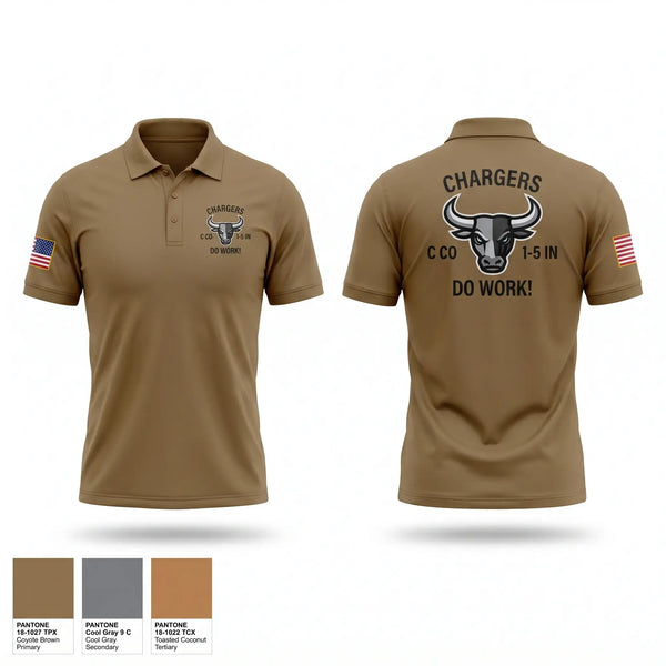 Short Sleeve Performance Polo, Charger, Army, Teamtime, Team time, sublimation, custom sports apparel, team uniforms, spirit wear, spiritwear, sports uniforms, custom shirts, team store, custom team store, fundraiser sports, apparel fundraiser