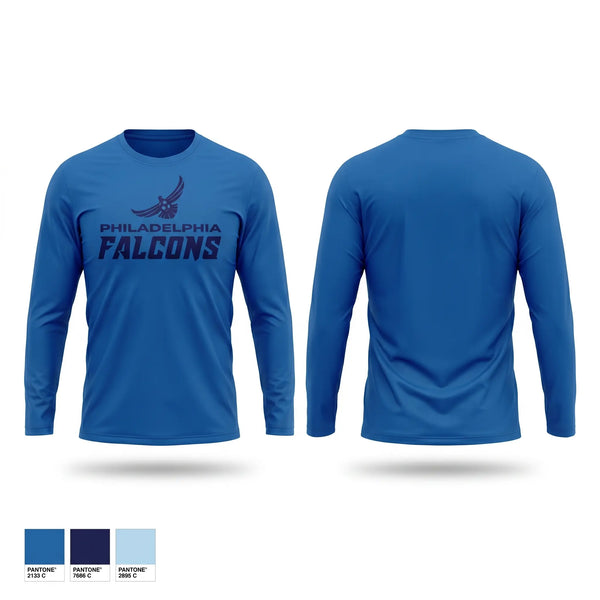 Long Sleeve Performance Shirt, Philadelphia Falcons, Men's Soccer, Teamtime, Team time, sublimation, custom sports apparel, team uniforms, spirit wear, spiritwear, sports uniforms, custom shirts, team store, custom team store, fundraiser sports, apparel fundraiser