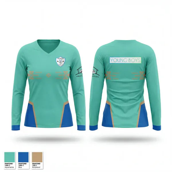 Womens Long Sleeve Vneck Shirt, VACALEA YOUNG BOYS, Rugby, Teamtime, Team time, sublimation, custom sports apparel, team uniforms, spirit wear, spiritwear, sports uniforms, custom shirts, team store, custom team store, fundraiser sports, apparel fundraiser