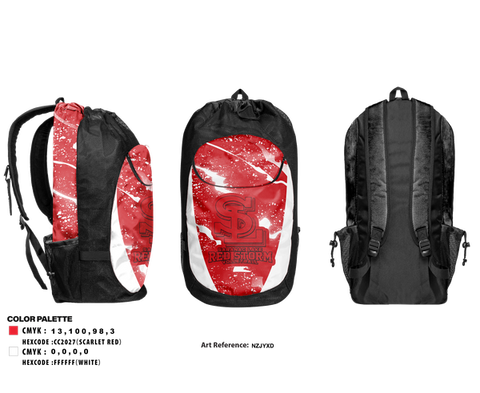Gear Bag, Saranac Lake Red Storm Volleyball, Women's Volleyball, Teamtime, Team time, sublimation, custom sports apparel, team uniforms, spirit wear, spiritwear, sports uniforms, custom shirts, team store, custom team store, fundraiser sports, apparel fundraiser