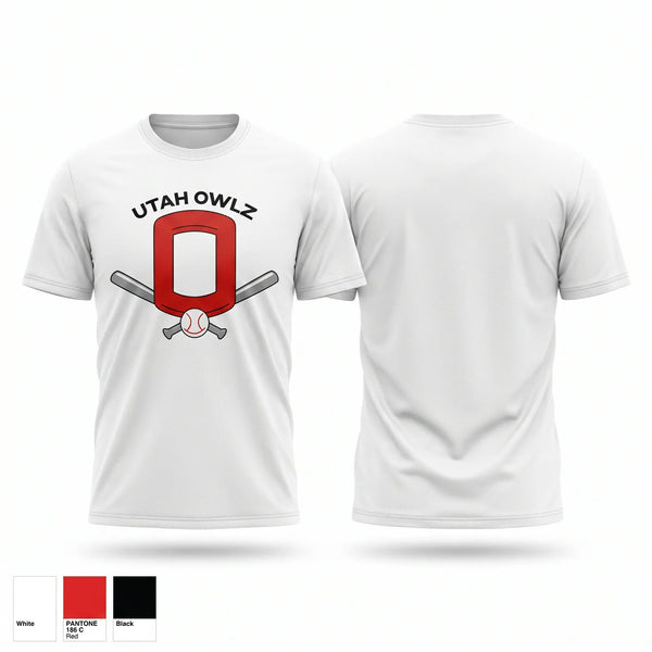 Short Sleeve Performance Shirt, Utah Owlz, Baseball, Teamtime, Team time, sublimation, custom sports apparel, team uniforms, spirit wear, spiritwear, sports uniforms, custom shirts, team store, custom team store, fundraiser sports, apparel fundraiser