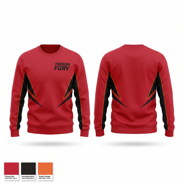 Crew Neck Sweatshirt, Tucson Fury, Softball, Teamtime, Team time, sublimation, custom sports apparel, team uniforms, spirit wear, spiritwear, sports uniforms, custom shirts, team store, custom team store, fundraiser sports, apparel fundraiser