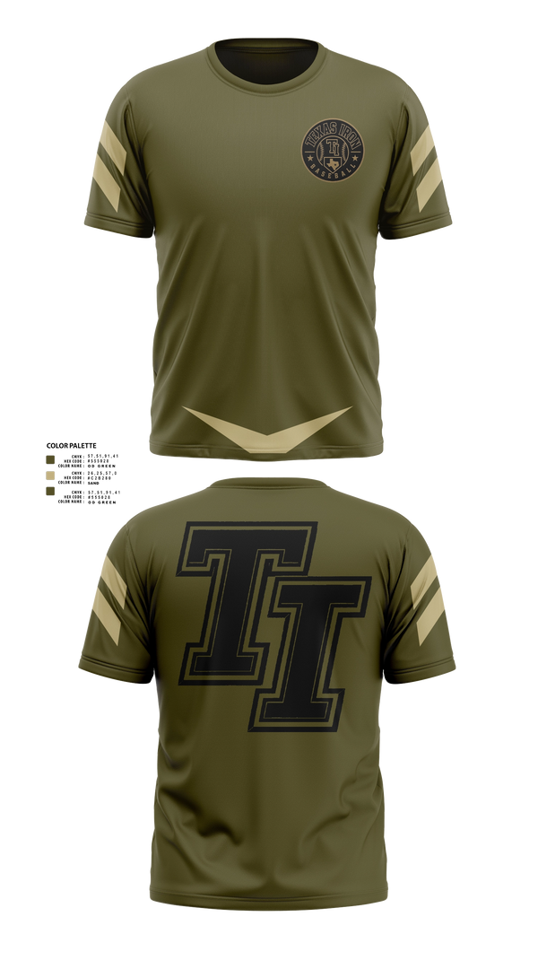 Short Sleeve Performance Shirt, Texas Iron Baseball, Baseball, Teamtime, Team time, sublimation, custom sports apparel, team uniforms, spirit wear, spiritwear, sports uniforms, custom shirts, team store, custom team store, fundraiser sports, apparel fundraiser
