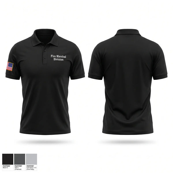 Short Sleeve Performance Polo, Fire Marshal Division, Fire Department, Teamtime, Team time, sublimation, custom sports apparel, team uniforms, spirit wear, spiritwear, sports uniforms, custom shirts, team store, custom team store, fundraiser sports, apparel fundraiser