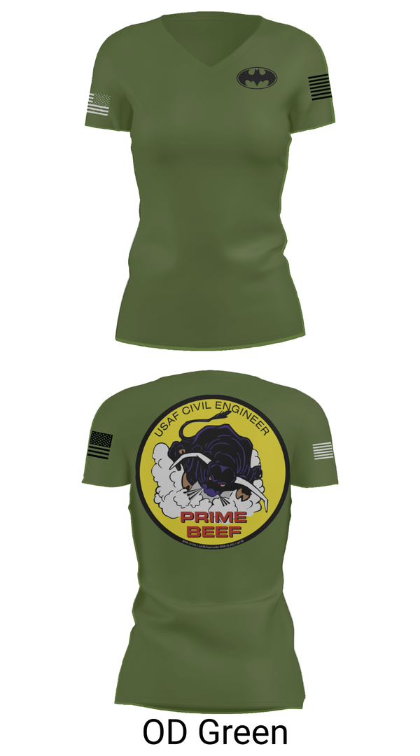 Womens Short Sleeve Vneck Shirt, 185th CES, Navy, Teamtime, Team time, sublimation, custom sports apparel, team uniforms, spirit wear, spiritwear, sports uniforms, custom shirts, team store, custom team store, fundraiser sports, apparel fundraiser