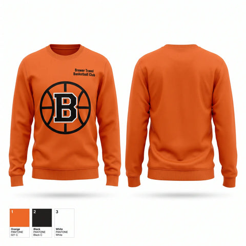 Crew Neck Sweatshirt, Brewer Travel Basketball Club, Men's Basketball, Teamtime, Team time, sublimation, custom sports apparel, team uniforms, spirit wear, spiritwear, sports uniforms, custom shirts, team store, custom team store, fundraiser sports, apparel fundraiser