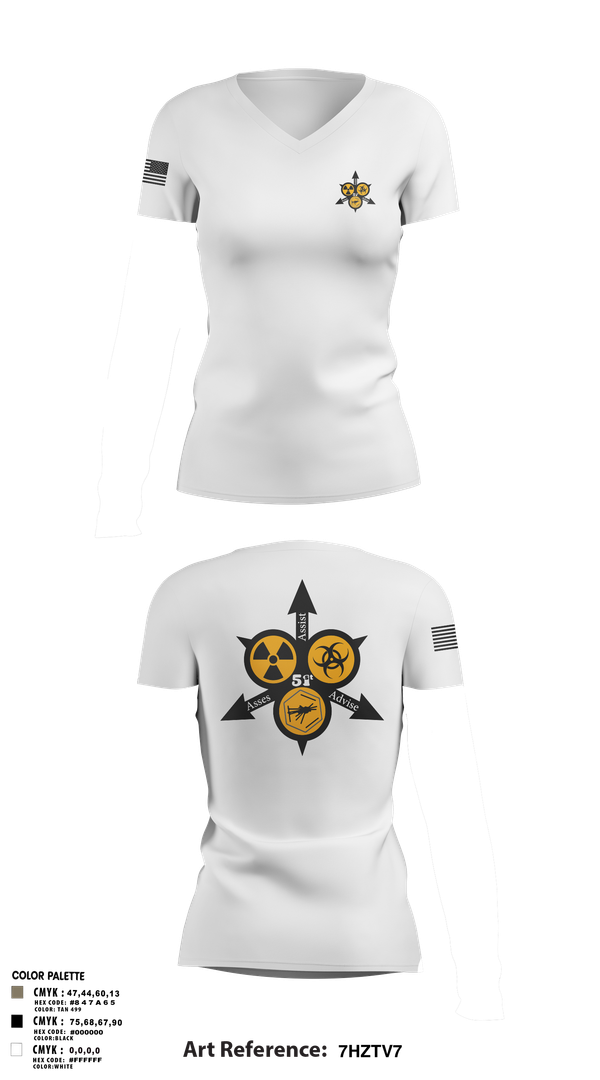 Womens Short Sleeve Vneck Shirt, 51st WMD-CST, , Teamtime, Team time, sublimation, custom sports apparel, team uniforms, spirit wear, spiritwear, sports uniforms, custom shirts, team store, custom team store, fundraiser sports, apparel fundraiser