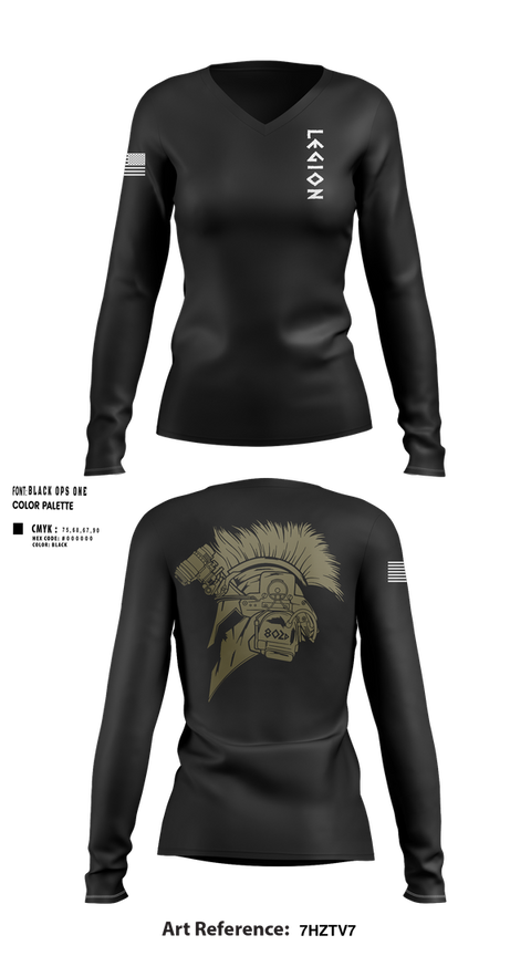 Womens Long Sleeve Vneck Shirt, 802D Security Forces Squadron, , Teamtime, Team time, sublimation, custom sports apparel, team uniforms, spirit wear, spiritwear, sports uniforms, custom shirts, team store, custom team store, fundraiser sports, apparel fundraiser