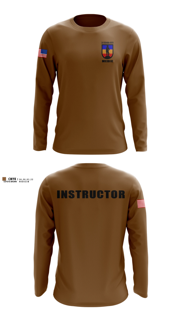 Long Sleeve Performance Shirt, 2/254 RTI, Army, Teamtime, Team time, sublimation, custom sports apparel, team uniforms, spirit wear, spiritwear, sports uniforms, custom shirts, team store, custom team store, fundraiser sports, apparel fundraiser