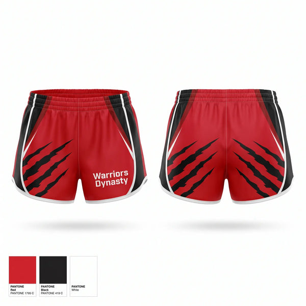 Womens Shorts, Warriors Dynasty, , Teamtime, Team time, sublimation, custom sports apparel, team uniforms, spirit wear, spiritwear, sports uniforms, custom shirts, team store, custom team store, fundraiser sports, apparel fundraiser