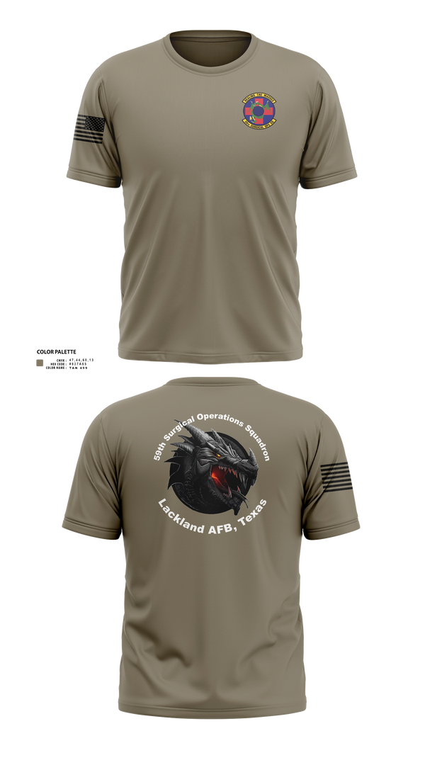 Old School Cotton Feel Shirt, 59th Surgical Operations Squadron, Air Force, Teamtime, Team time, sublimation, custom sports apparel, team uniforms, spirit wear, spiritwear, sports uniforms, custom shirts, team store, custom team store, fundraiser sports, apparel fundraiser