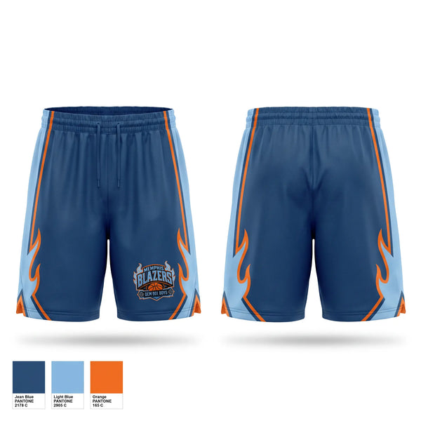 Athletic Shorts With Pockets, Memphis Blazers, Men's Basketball, Teamtime, Team time, sublimation, custom sports apparel, team uniforms, spirit wear, spiritwear, sports uniforms, custom shirts, team store, custom team store, fundraiser sports, apparel fundraiser