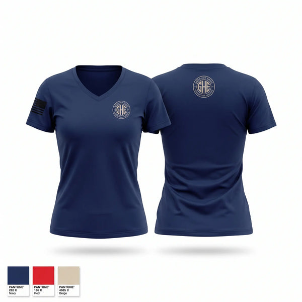 Womens Short Sleeve Vneck Shirt, Community Fire Company, Fire Department, Teamtime, Team time, sublimation, custom sports apparel, team uniforms, spirit wear, spiritwear, sports uniforms, custom shirts, team store, custom team store, fundraiser sports, apparel fundraiser