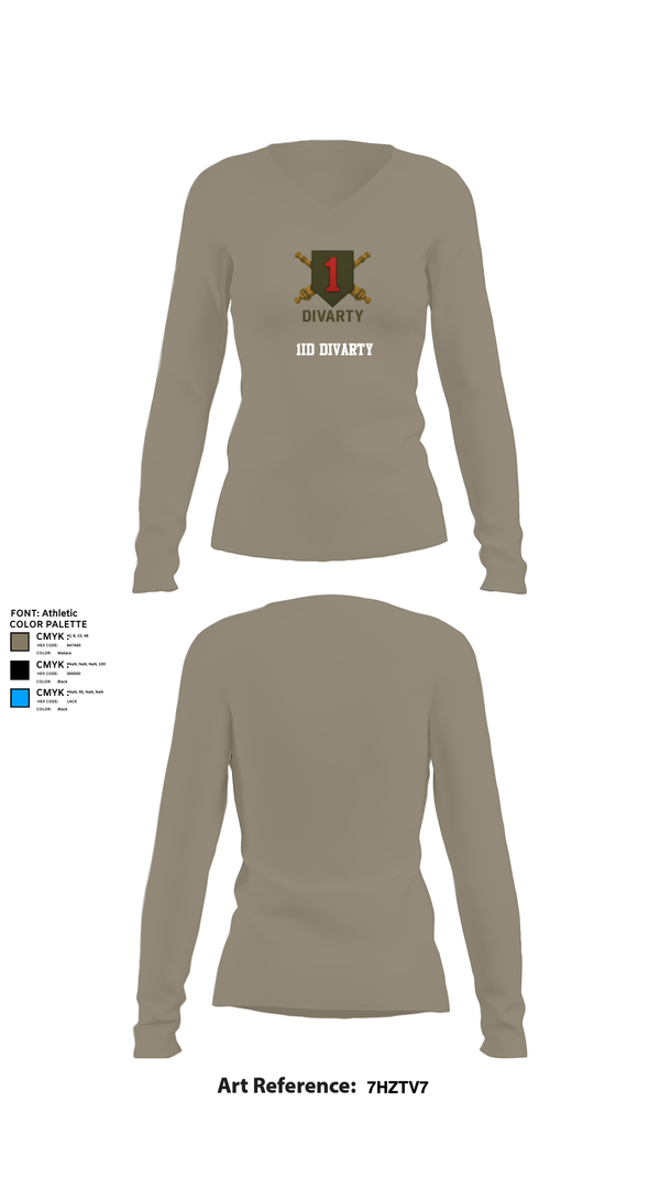 Womens Long Sleeve Vneck Shirt, 1ID DIVARTY, , Teamtime, Team time, sublimation, custom sports apparel, team uniforms, spirit wear, spiritwear, sports uniforms, custom shirts, team store, custom team store, fundraiser sports, apparel fundraiser