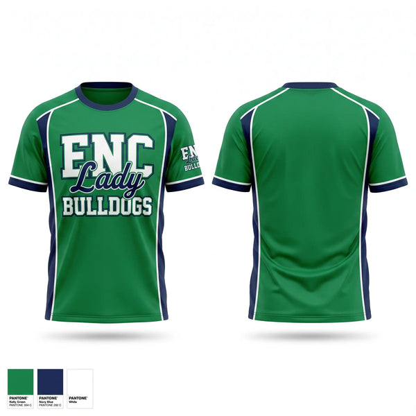 Football Jersey, ENC Lady Bulldogs, Softball, Teamtime, Team time, sublimation, custom sports apparel, team uniforms, spirit wear, spiritwear, sports uniforms, custom shirts, team store, custom team store, fundraiser sports, apparel fundraiser