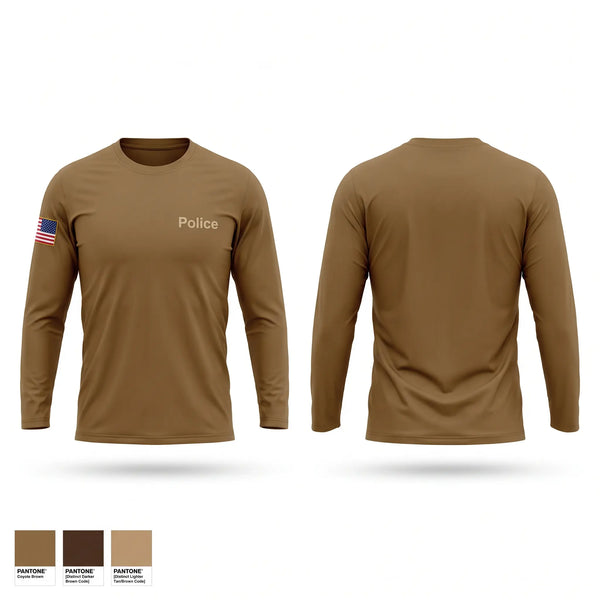 Long Sleeve Performance Shirt, Police, Navy, Teamtime, Team time, sublimation, custom sports apparel, team uniforms, spirit wear, spiritwear, sports uniforms, custom shirts, team store, custom team store, fundraiser sports, apparel fundraiser