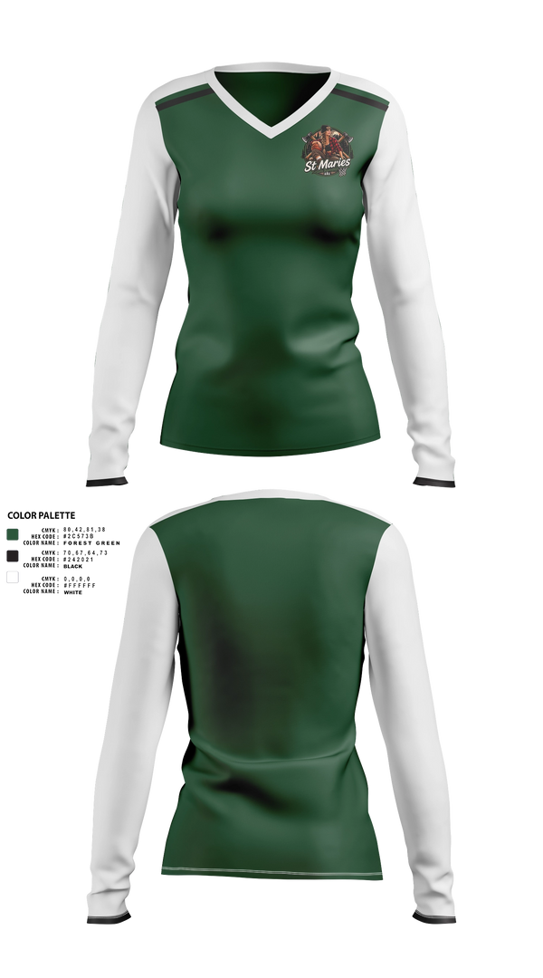 Womens Long Sleeve Vneck Shirt, Lumberjacks, Women's Basketball, Teamtime, Team time, sublimation, custom sports apparel, team uniforms, spirit wear, spiritwear, sports uniforms, custom shirts, team store, custom team store, fundraiser sports, apparel fundraiser